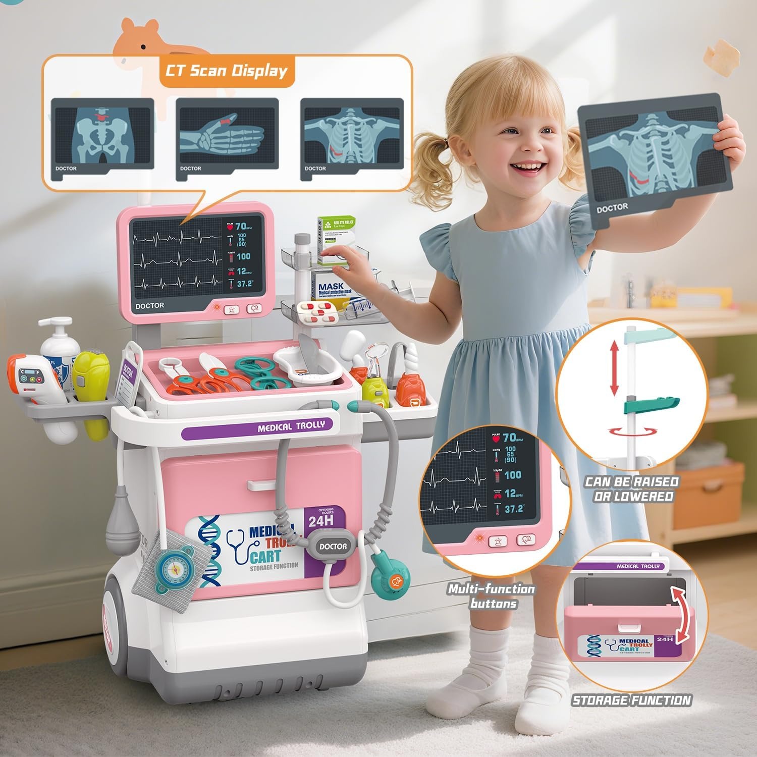 Kids Doctor Education - Deluxe doktersset voor kinderen, speelgoed medische