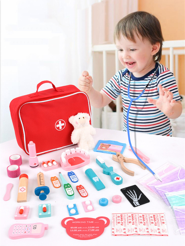 Kids Doctor Education - Fantasiespel Dokter Speelgoed Houten Simulatie Tandarts
