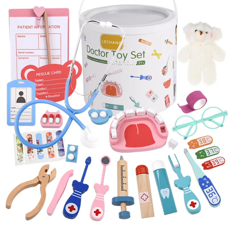 Kids Doctor Education - Houten Fantasiespel Doktersset Educatief speelgoed voor