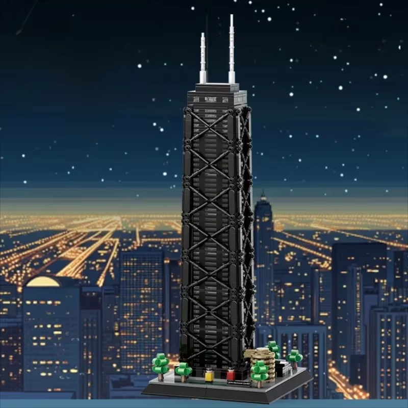 Kids Education Center - 1284pcs John Hancock Center Bouwstenen MOC