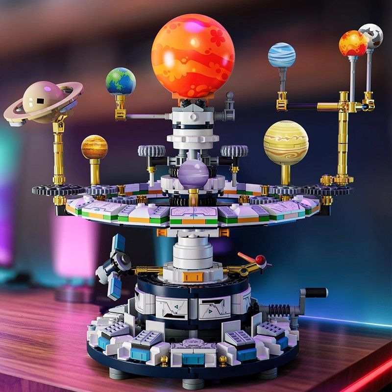 Kids Education System - Roterend universum Interstellaire zonnestelsel bouwstenen Zon