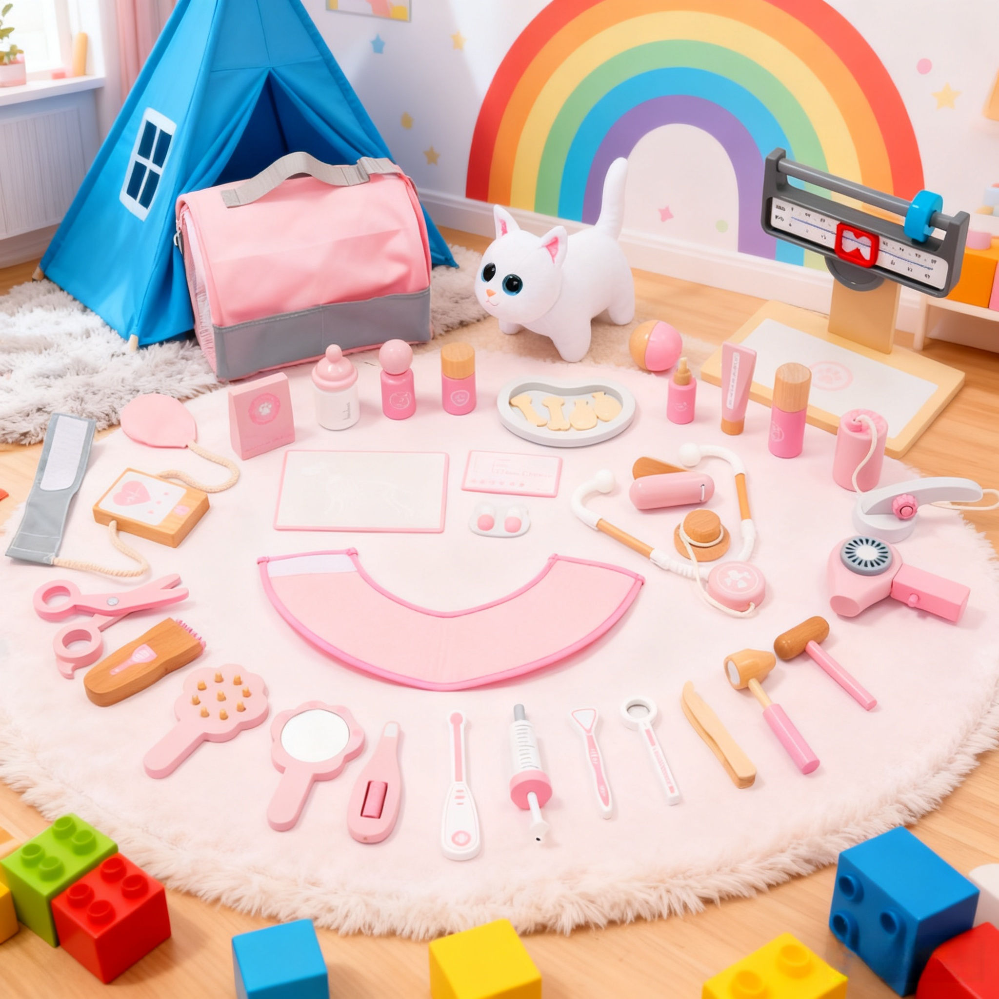 Kids Doctor Education - Fantasiespel voor kinderen, huisdierartspeelgoedset: educatief groeispeelgoed,