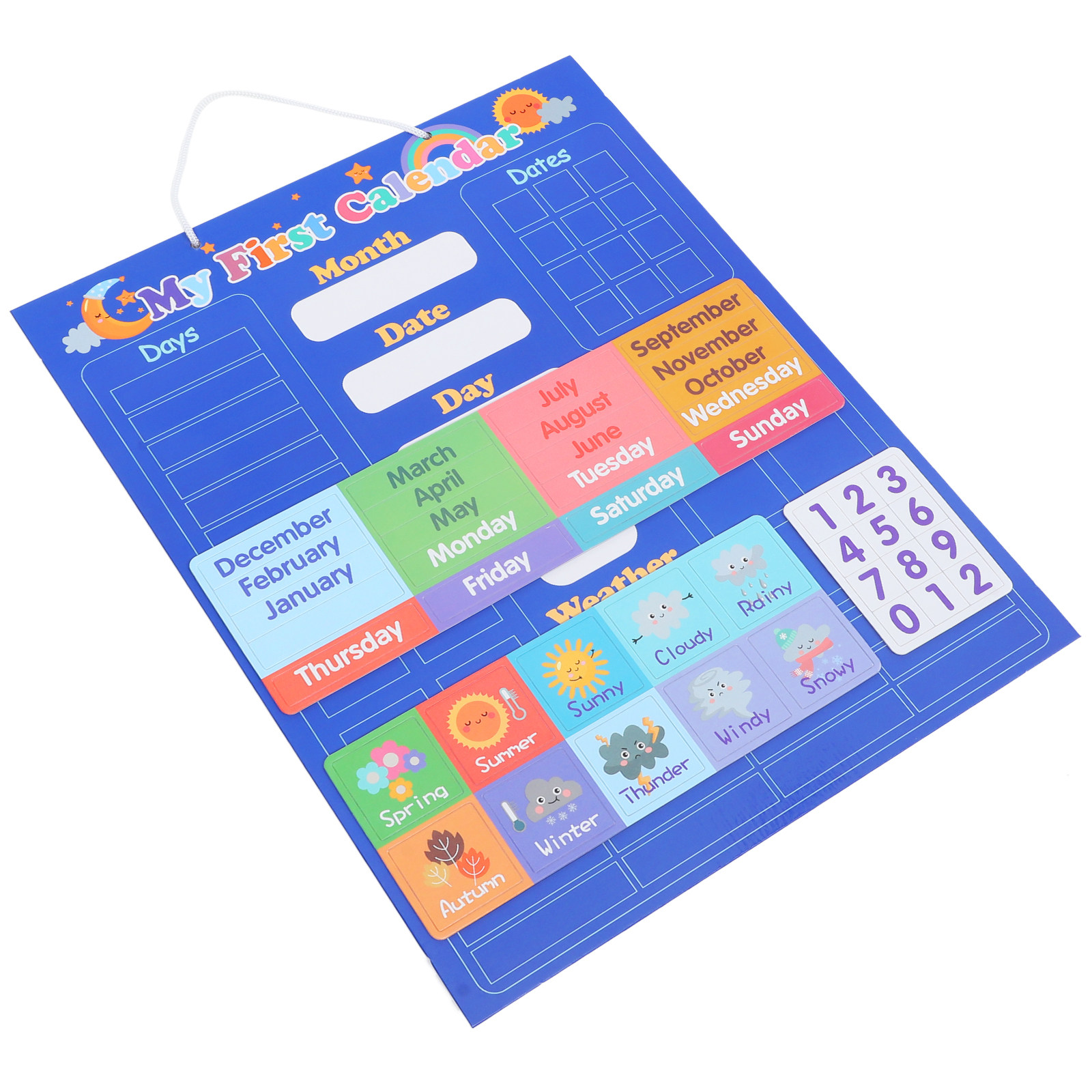 Kids Education Center - Wandmontage Engelse weerkalender Creatief cognitief vroeg