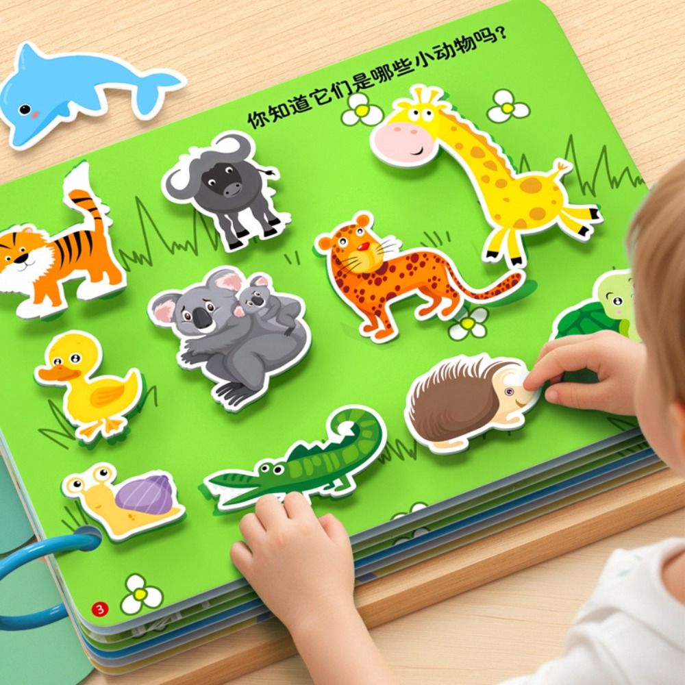 Educational Cartoon For Kids - Duurzaam 10-pagina's babyscheurboek Cartoon geluidsbestendig handscheurboek
