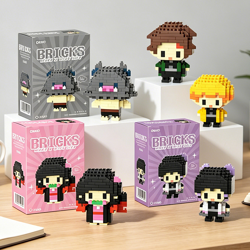 Kids Education In Japan - Demon Slayer Q-Style Anime Micro-bouwsteentjesfiguren, doe-het-zelf