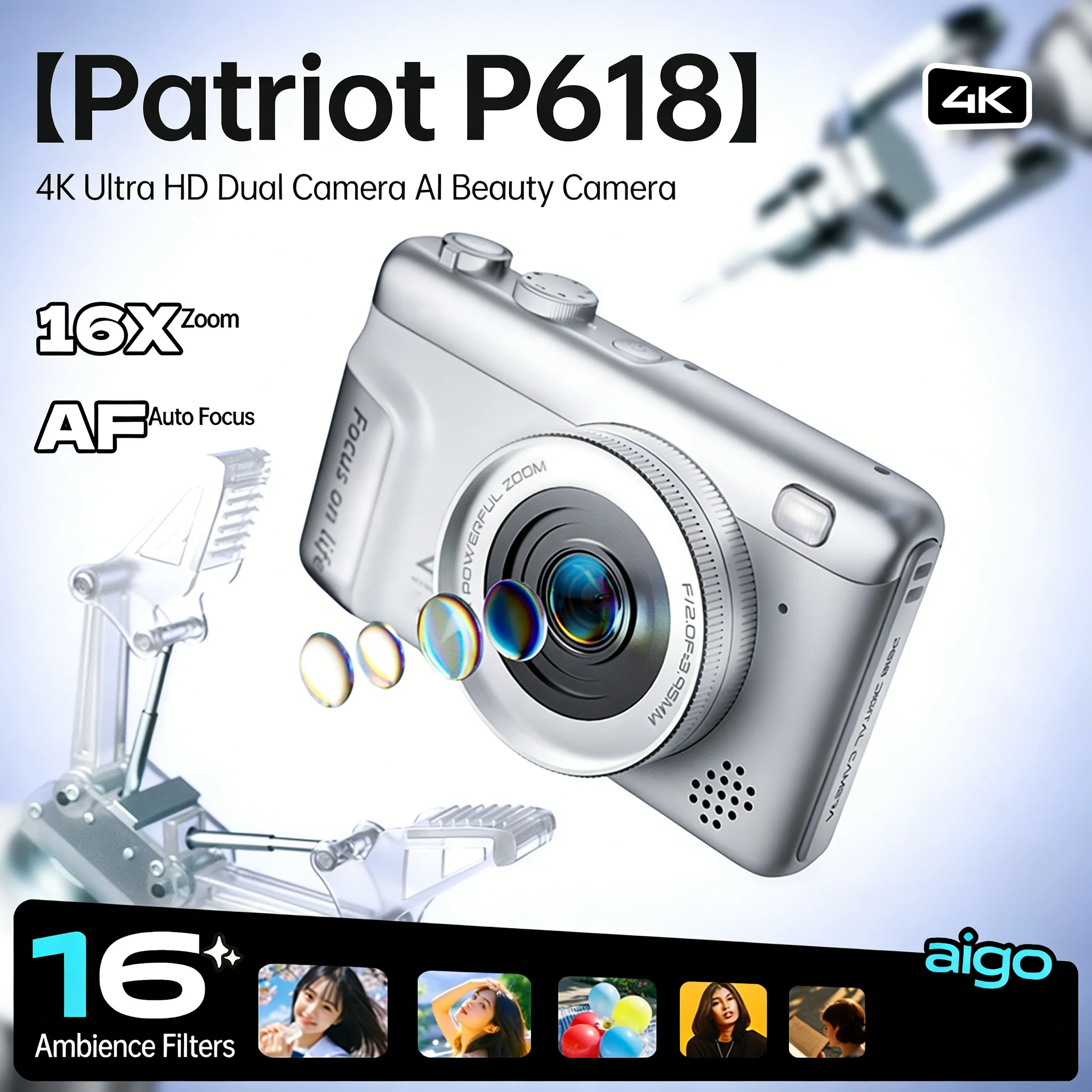 4K Digitale Camera Mini Retro  - Kids Education Images recensie en prijs
